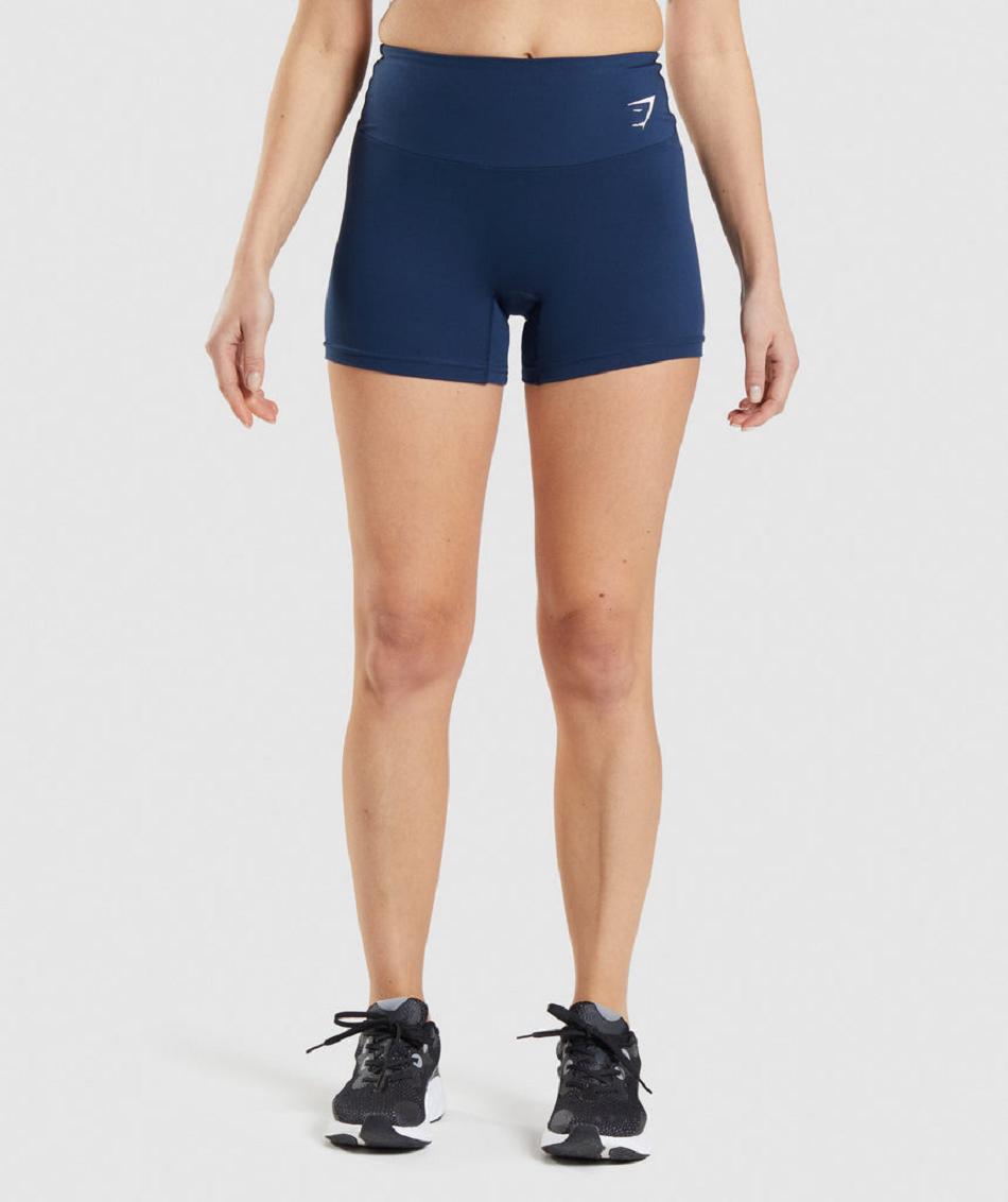 Pantalones Cortos Gymshark Entrenamiento Mujer Azul Marino | CO 2685EBC